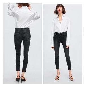 Zara The 80’s Skinny Mid Rise Skinny Leg Jeans NWT